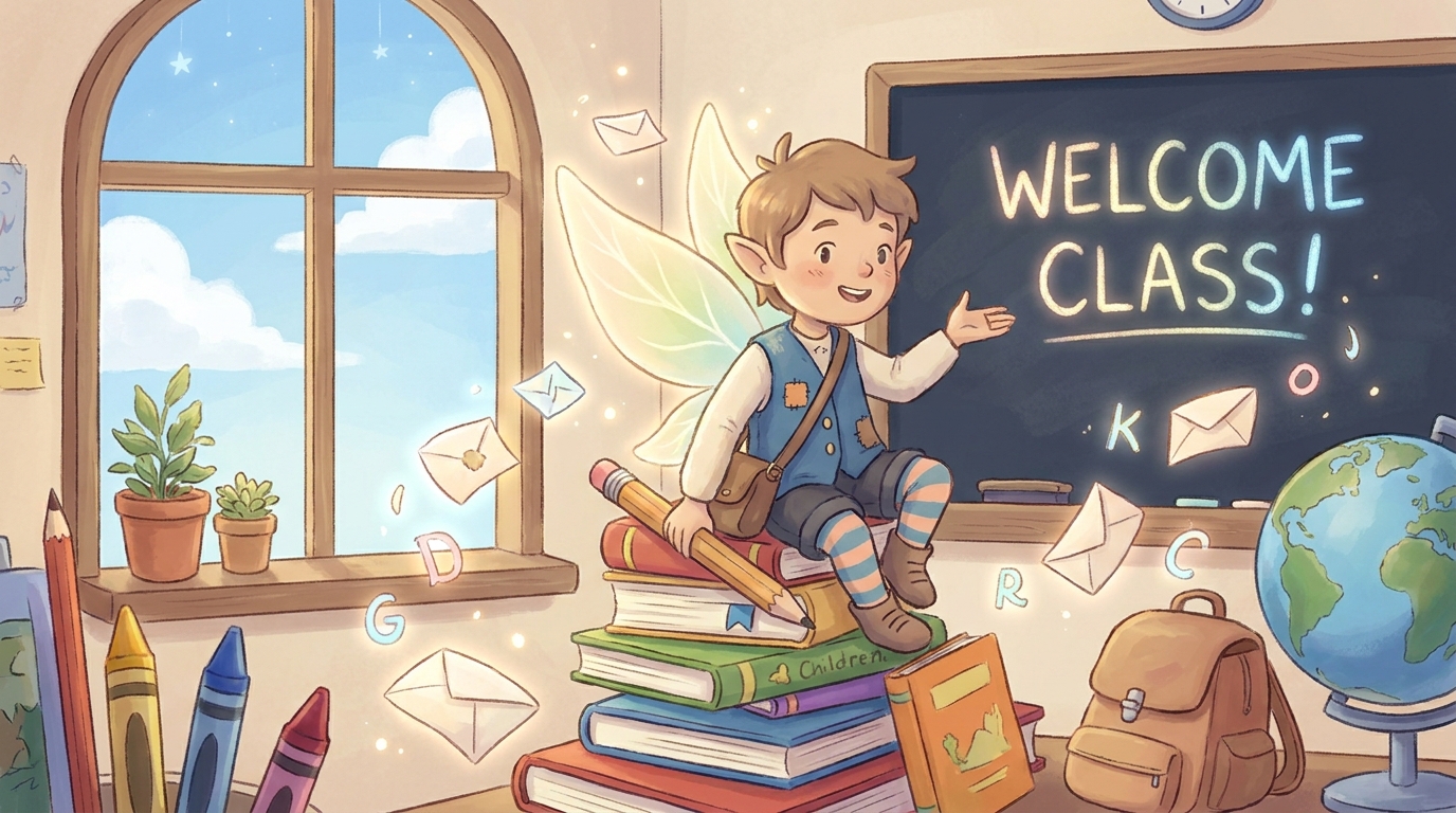 Back to School Anxiety Letter from Magical Friend - Illustration section 1