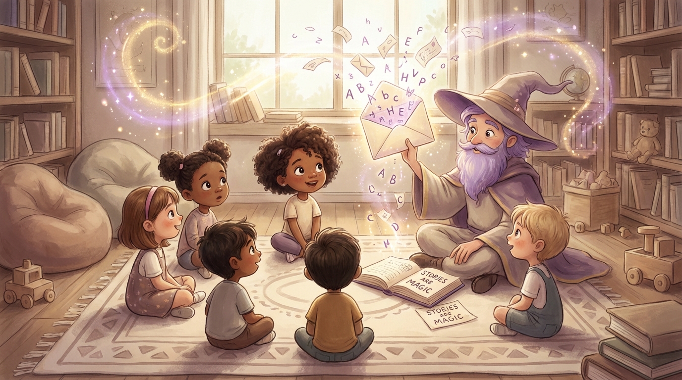 The Science Behind Magical Thinking in Childhood - Featured illustration for The Magic Letter Box