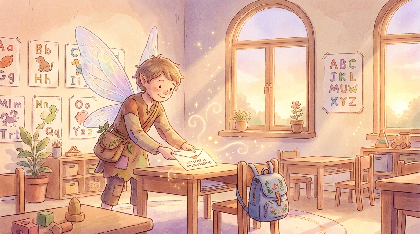 Create a Magical Kindergarten First Day Letter from Fairy - Featured illustration for The Magic Letter Box