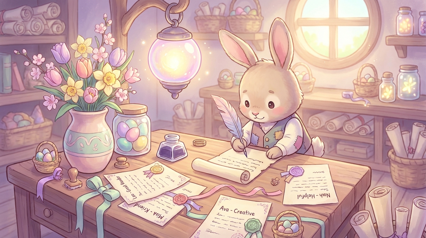 Personalized Easter Bunny Letters With Child Achievements - Illustration section 2