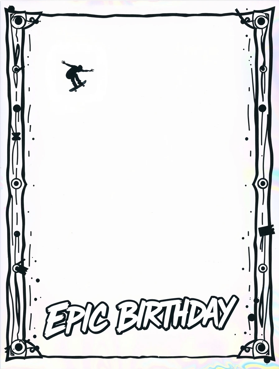 Minimalist Skater Birthday Note — Birthday Letter template