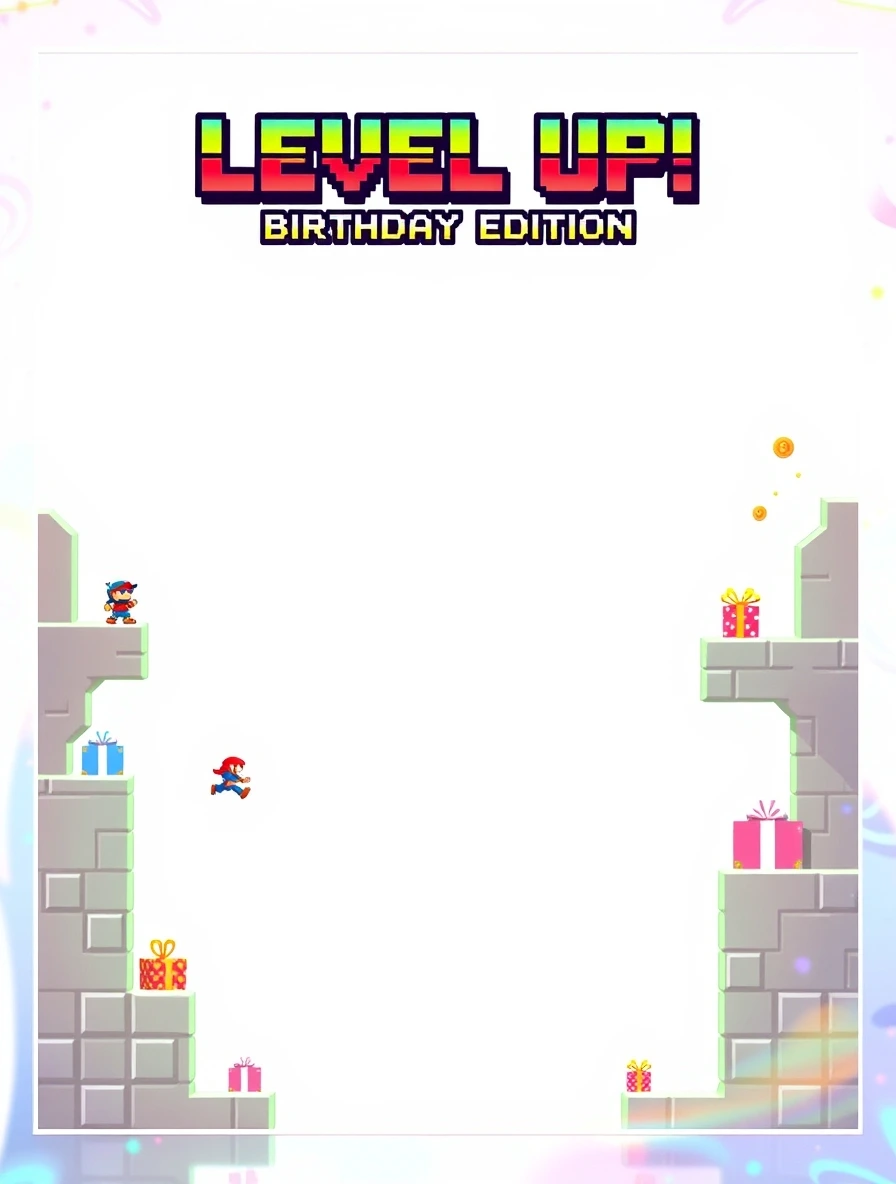 Pixel Platform Birthday Adventure — Birthday Letter template