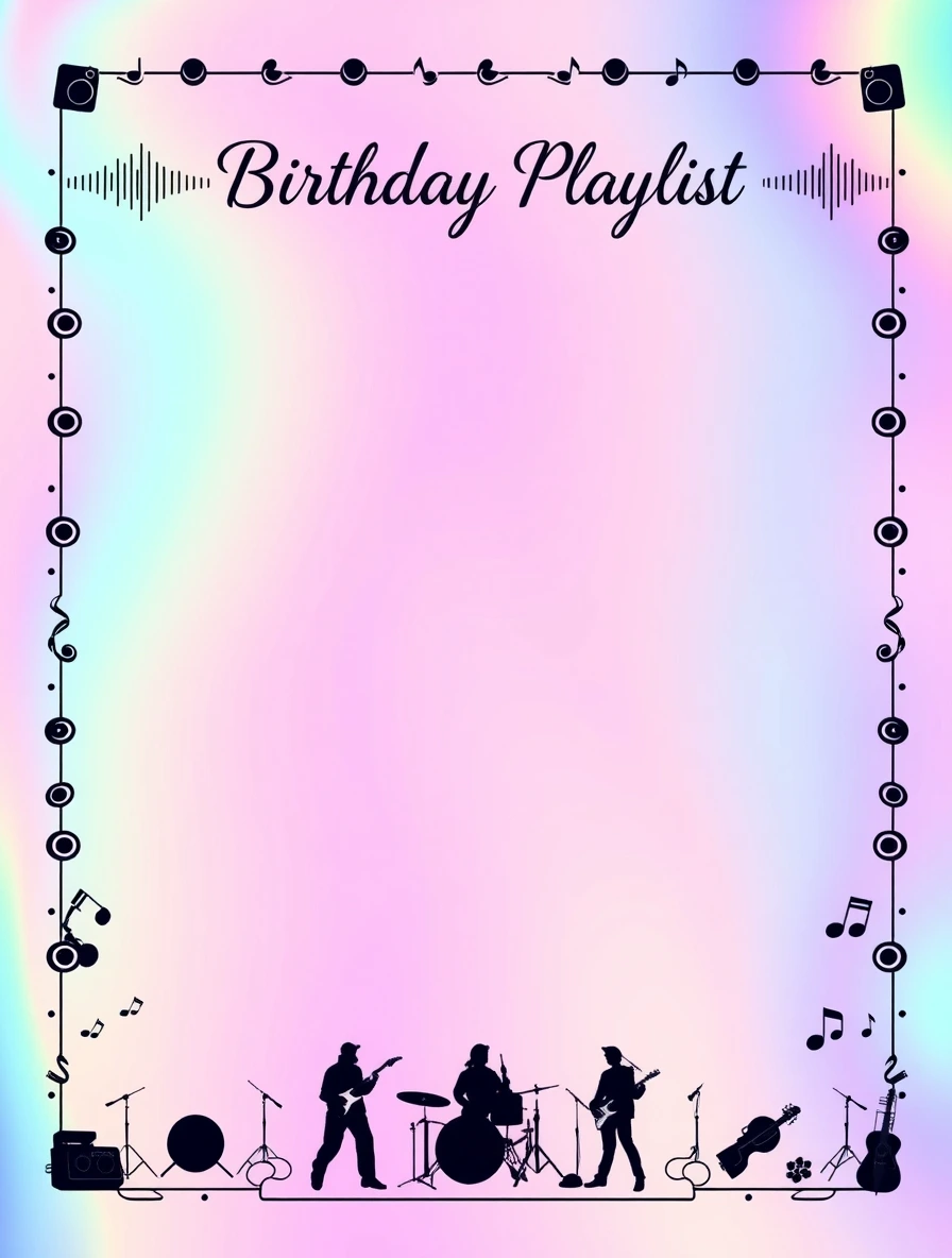 Rock Band Birthday Playlist — Birthday Letter template