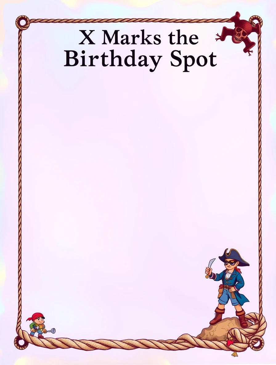 Skull And Crossbones Pirate Birthday — Birthday Letter template