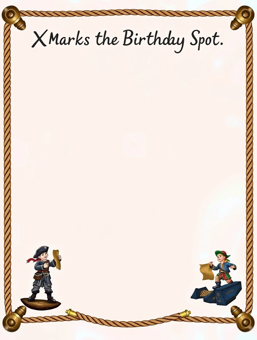 Treasure Map Birthday Adventure — Birthday Letter template