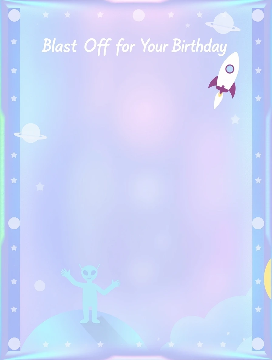 Space Explorer Birthday Planets Design — Birthday Letter template