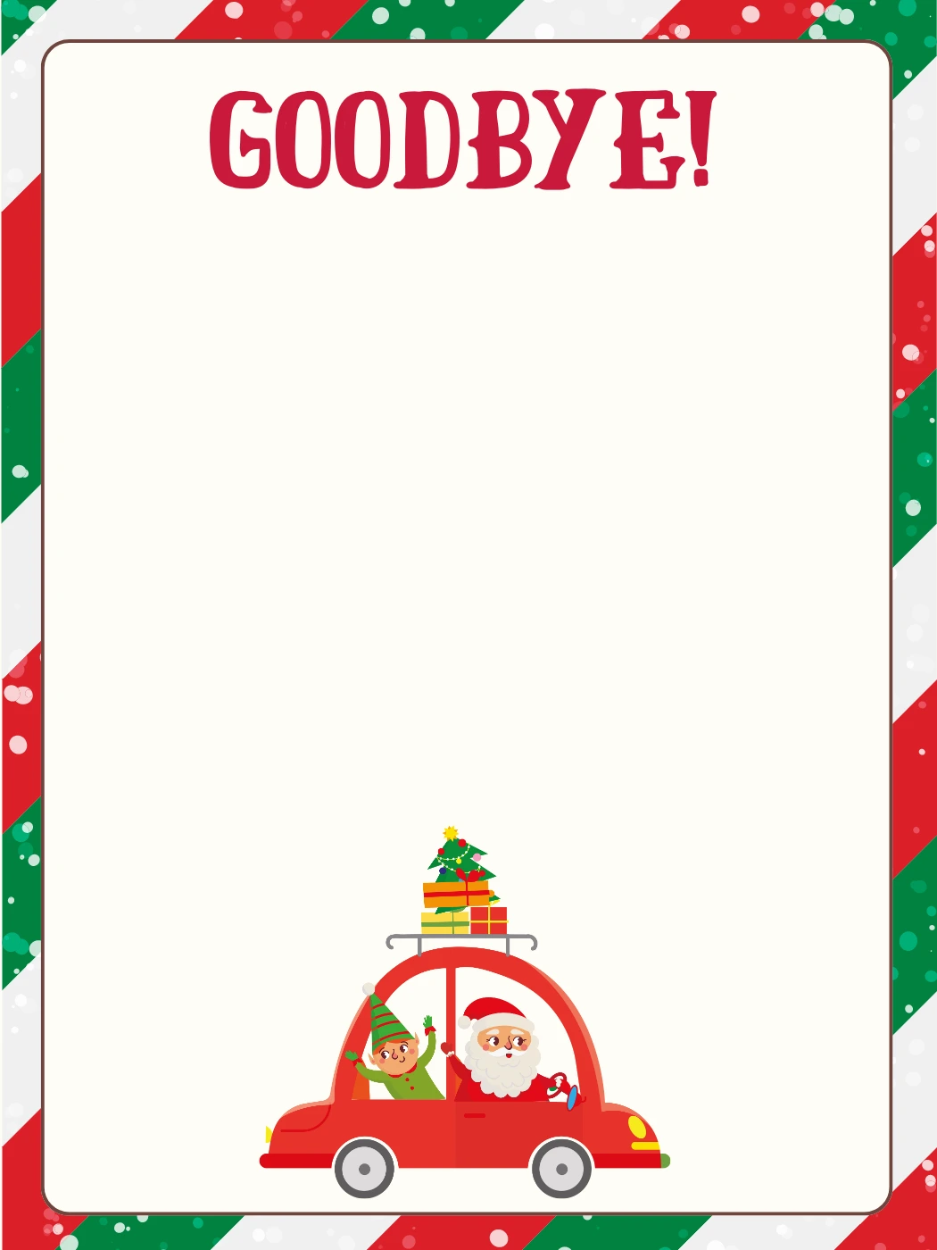 Elf Departure Elf Car — Elf Letter template