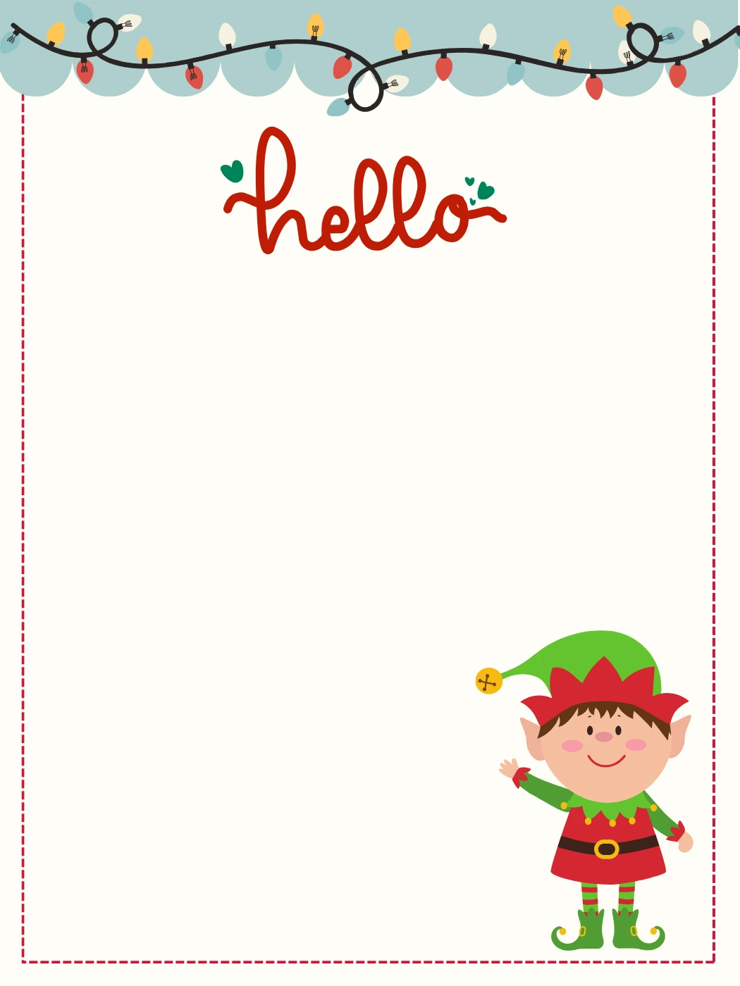 Hello Elf Letter — Elf Letter template