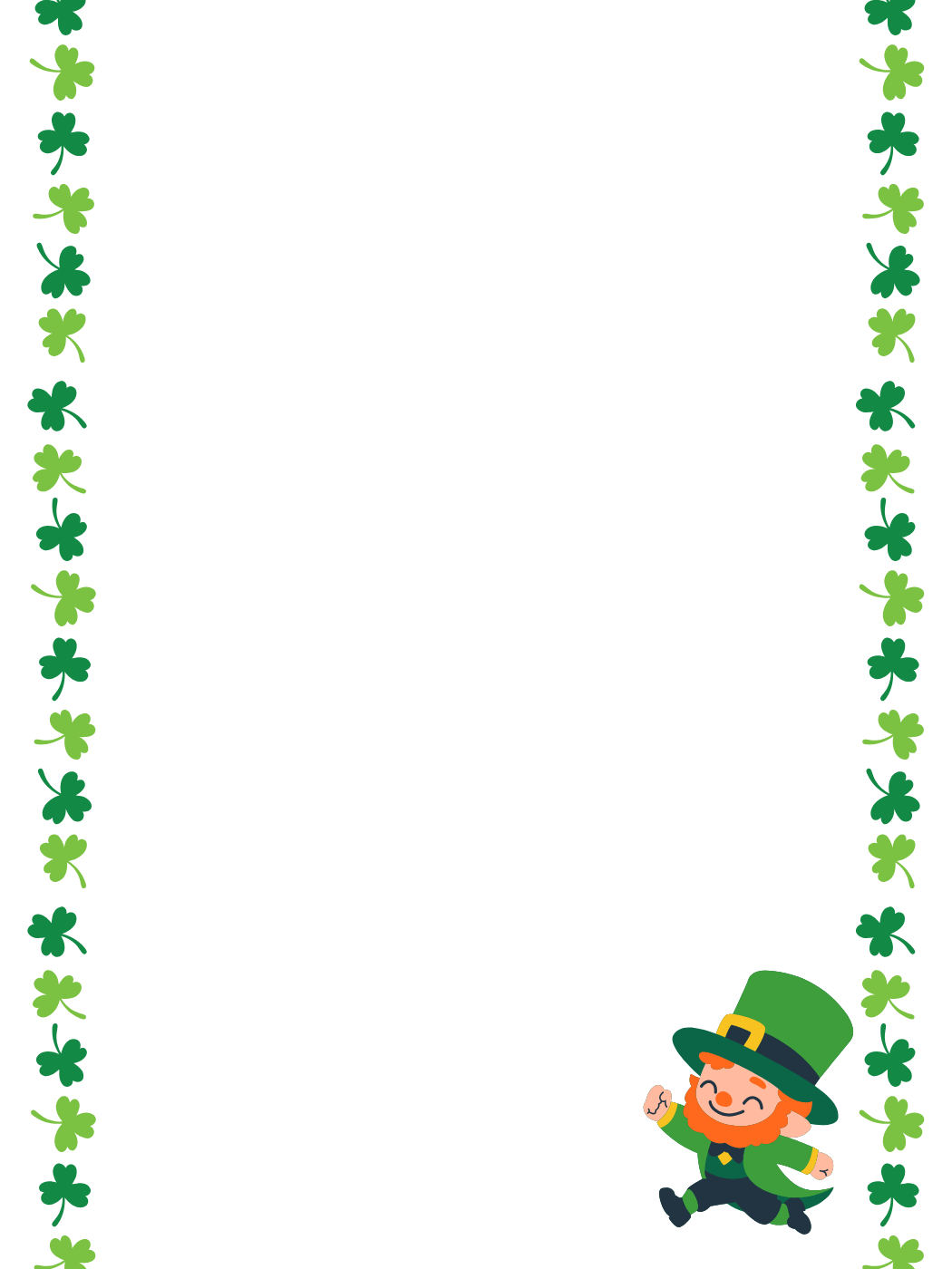 Dancing Leprechaun With Shamrock Frame Design — Leprechaun Letter template