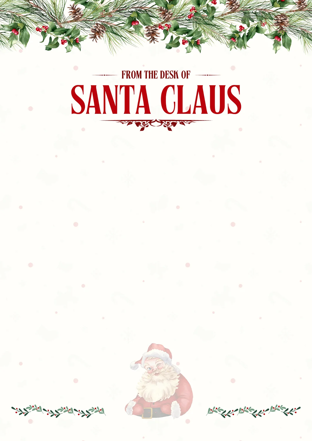 Garland Holiday — Santa Letter template
