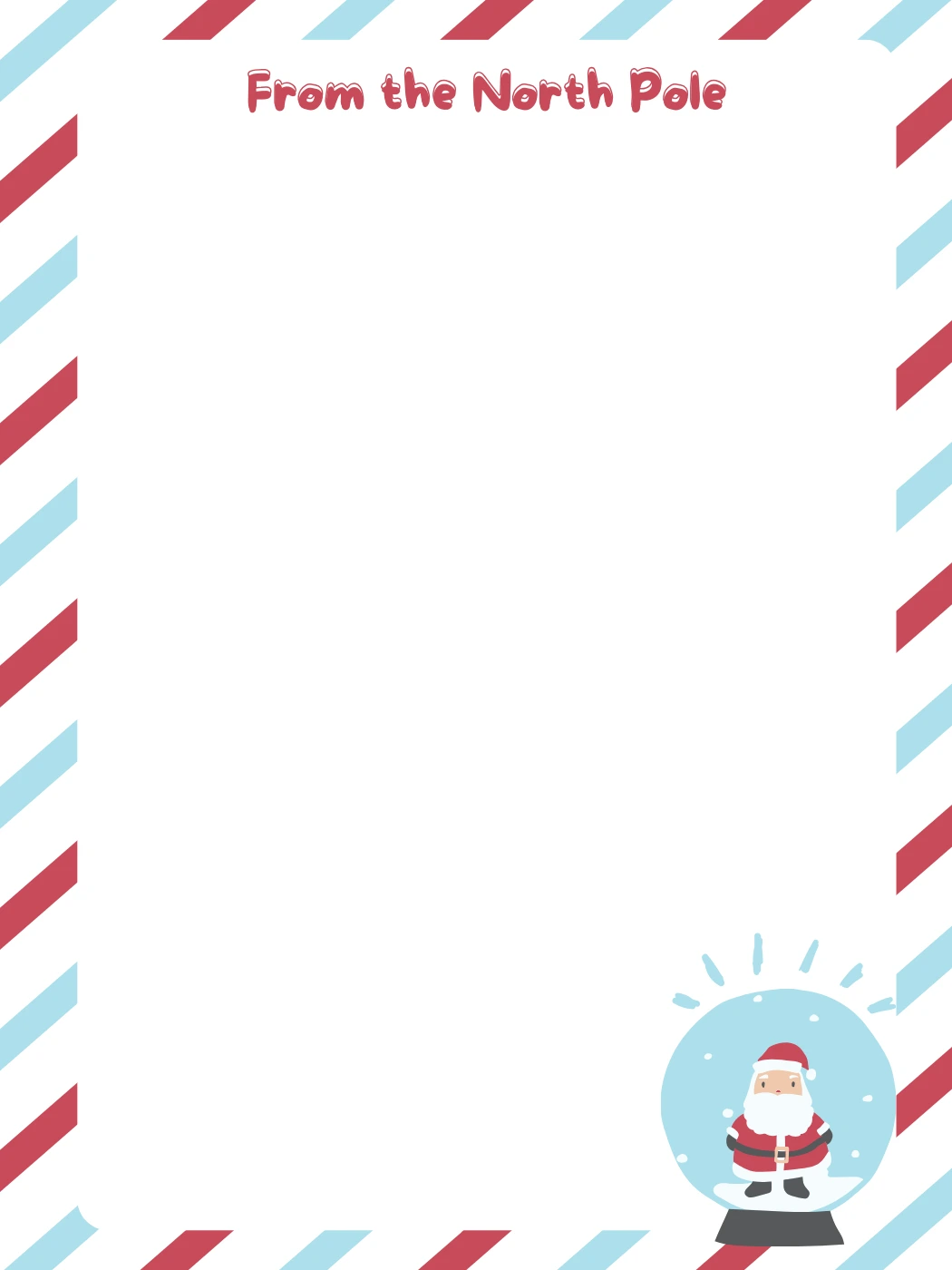 North Pole Border — Santa Letter template