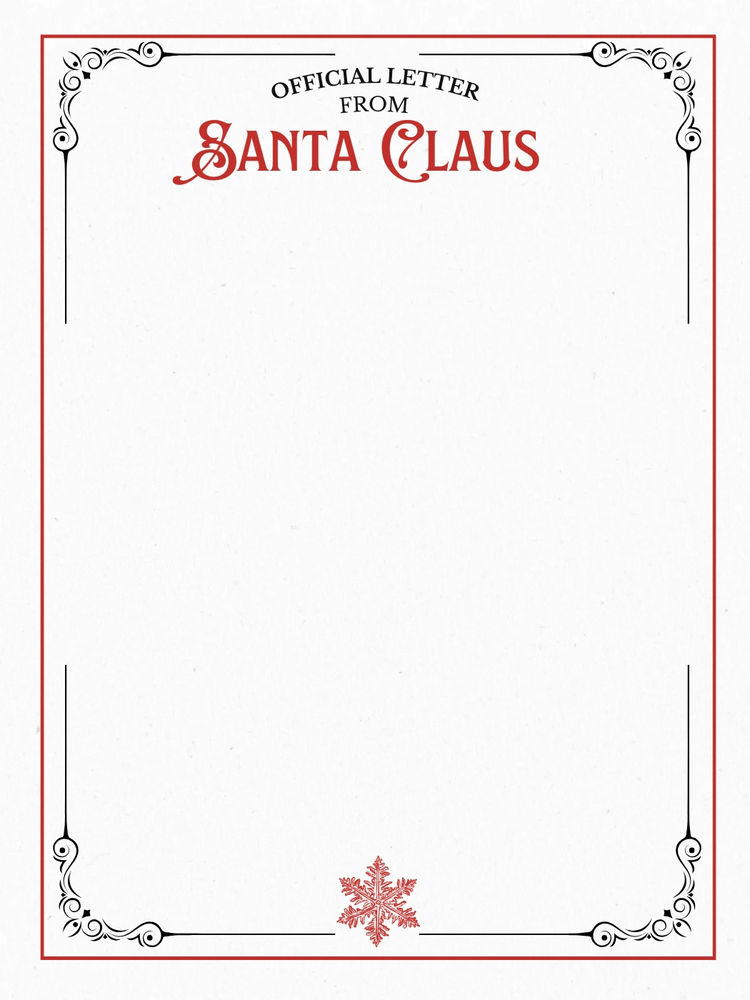 Official Claus Head Classic — Santa Letter template