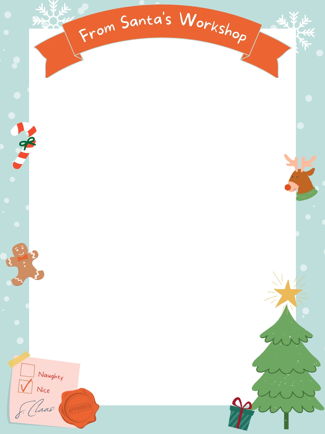 Santa Workshop Christmas — Santa Letter template