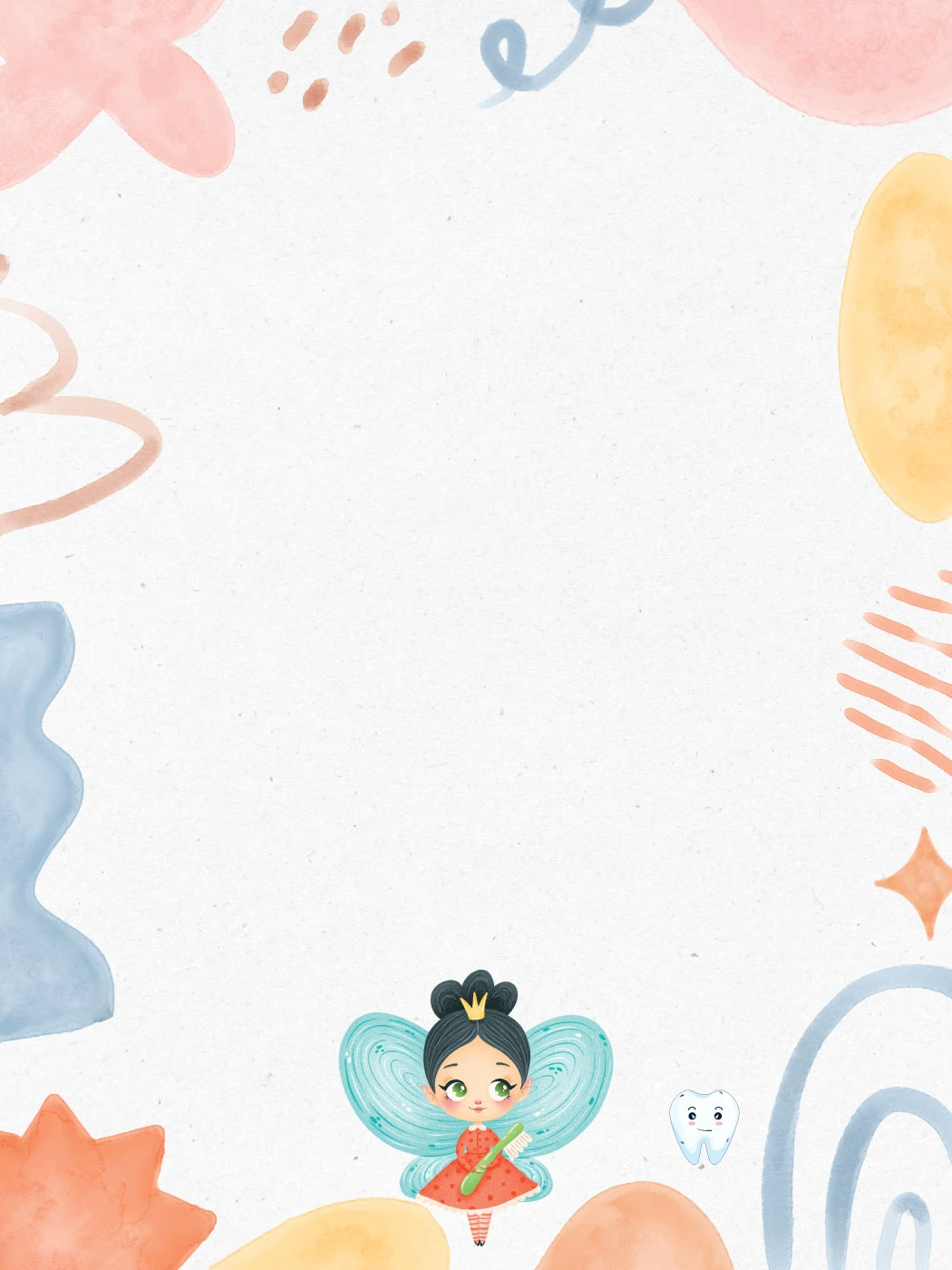 Abstract Shapes with Fairy — Tooth Fairy Letter template
